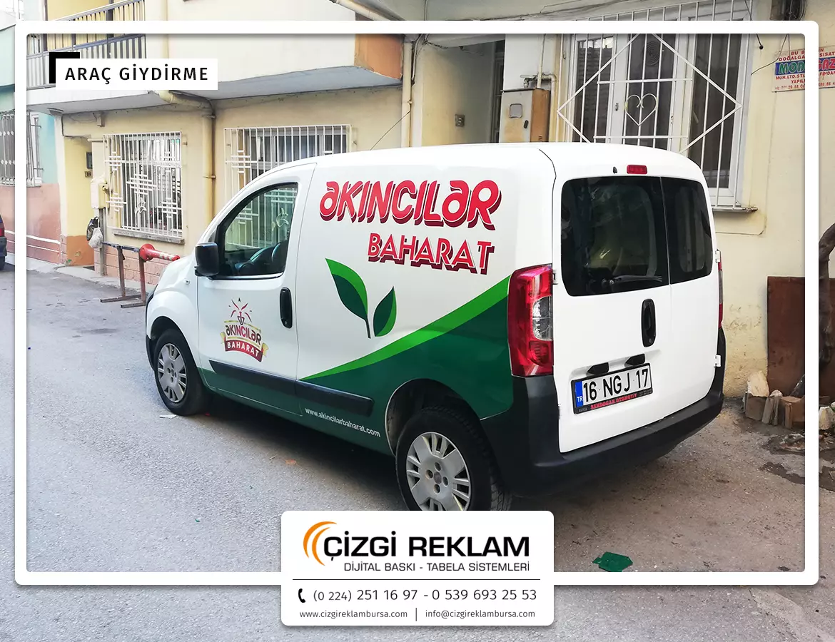 Bursa Araç Üzeri Reklam Giydirmesi Yapan Yerler