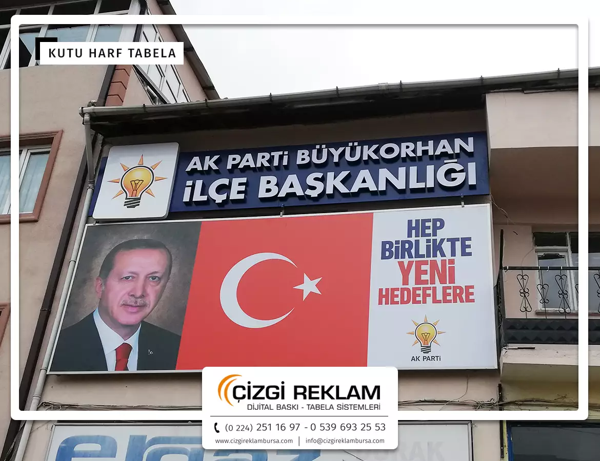 Bursa Pleksi Kutu Harf Tabela